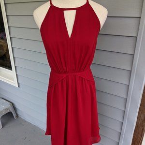 Banana Republic Red Flowy Cocktail Dress - 2P